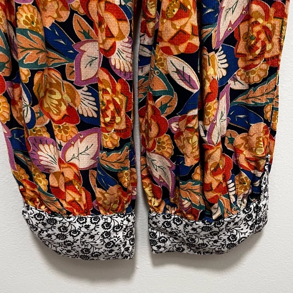 ANTHROPOLOGIE Shari Harem Floral Drop Waist Pants Size XS - Picture 6 of 13